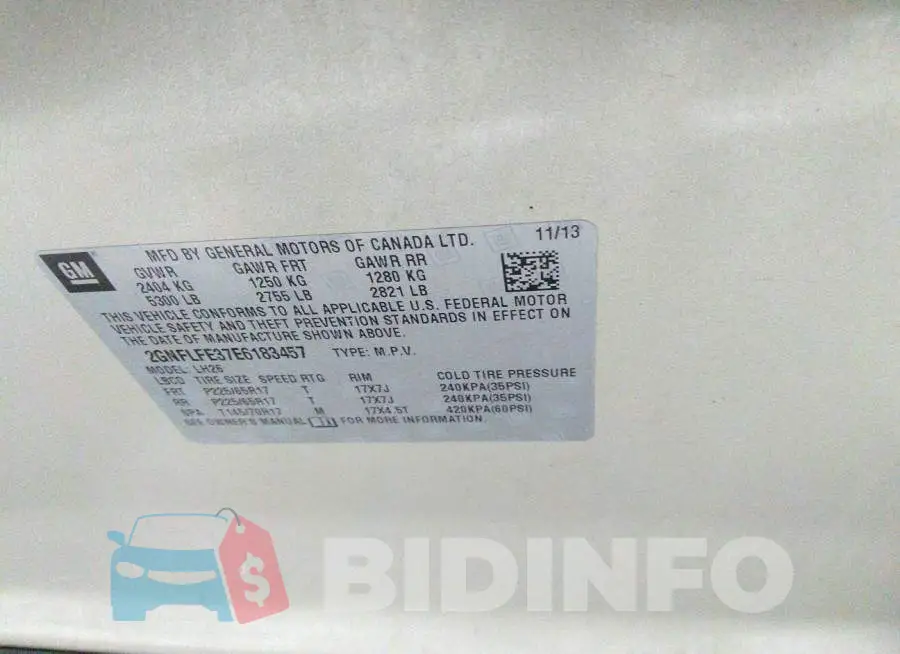 2GNFLFE37E6183457 Photo# 9