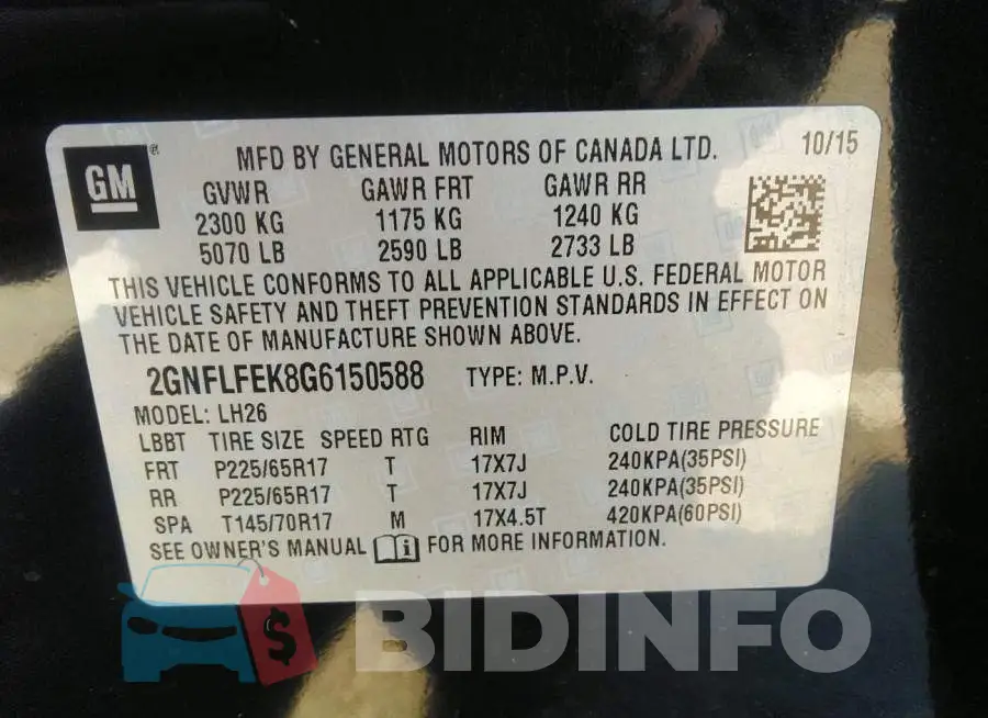 2GNFLFEK8G6150588 Photo# 9