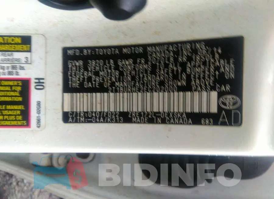 2T1BURHE2EC202000 Photo# 9
