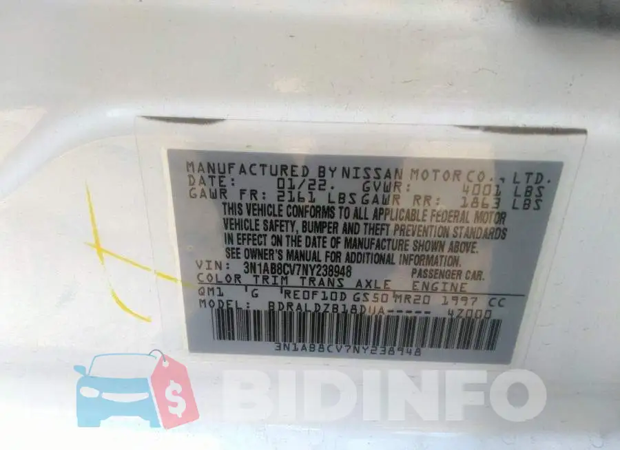 3N1AB8CV7NY238948 Photo# 9