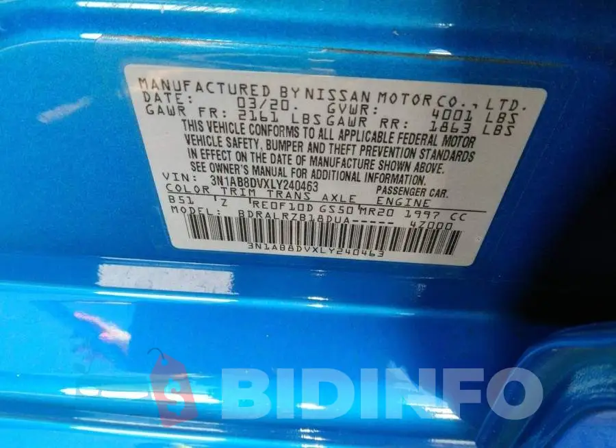3N1AB8DVXLY240463 Photo# 9
