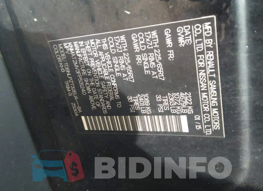 KNMAT2MV3FP531240 Photo# 9