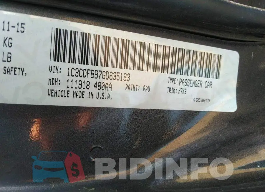 1C3CDFBB7GD635193 Photo# 9
