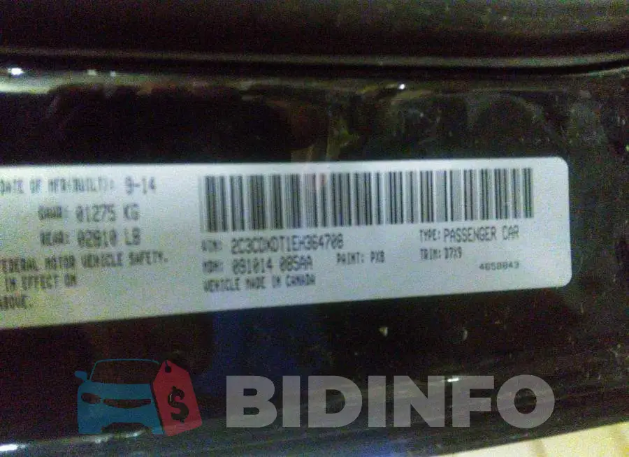 2C3CDXDT1EH364708 Photo# 9