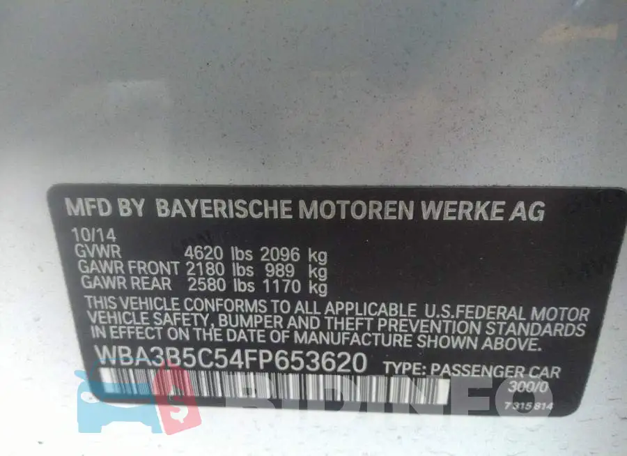 WBA3B5C54FP653620 Photo# 9