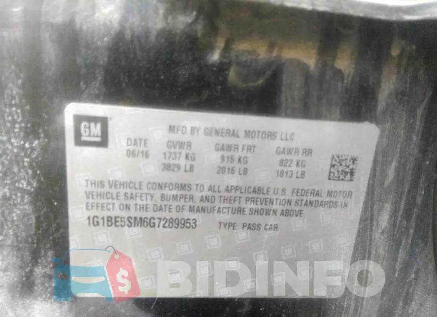 1G1BE5SM6G7289953 Photo# 9