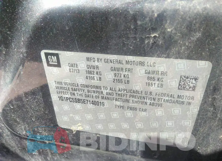 1G1PC5SB5E7140019 Photo# 9