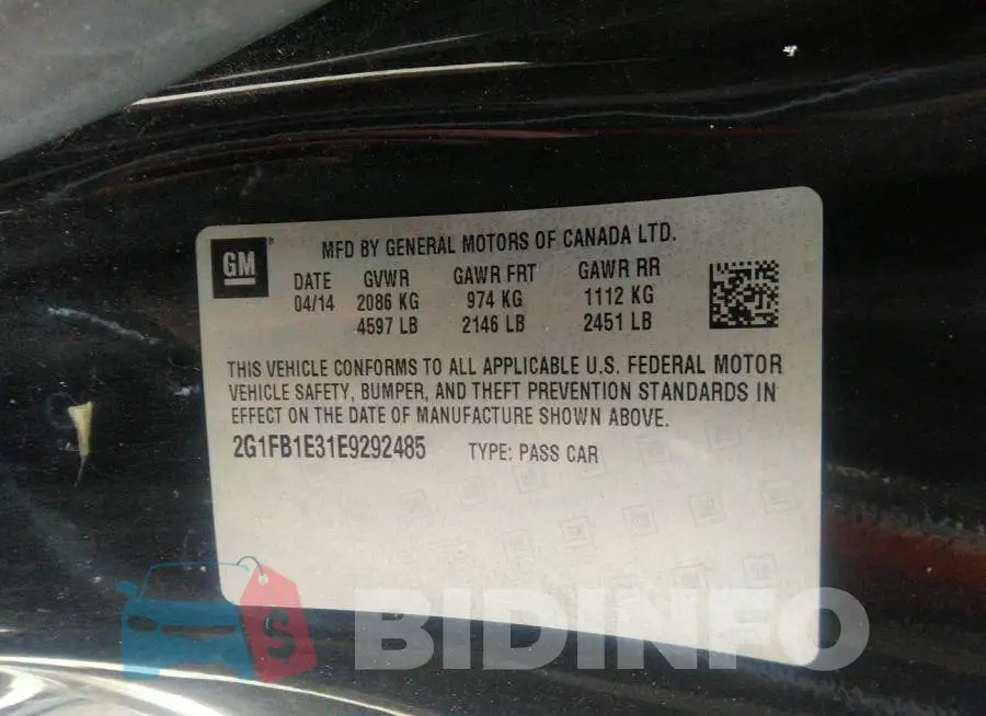 2G1FB1E31E9292485 Photo# 9