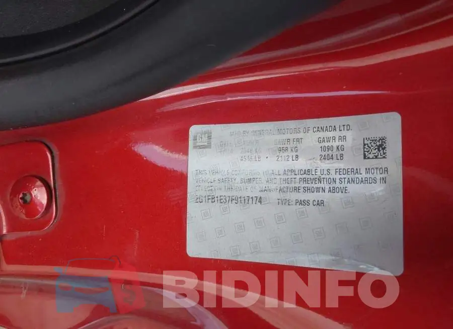 2G1FB1E37F9117174 Photo# 9