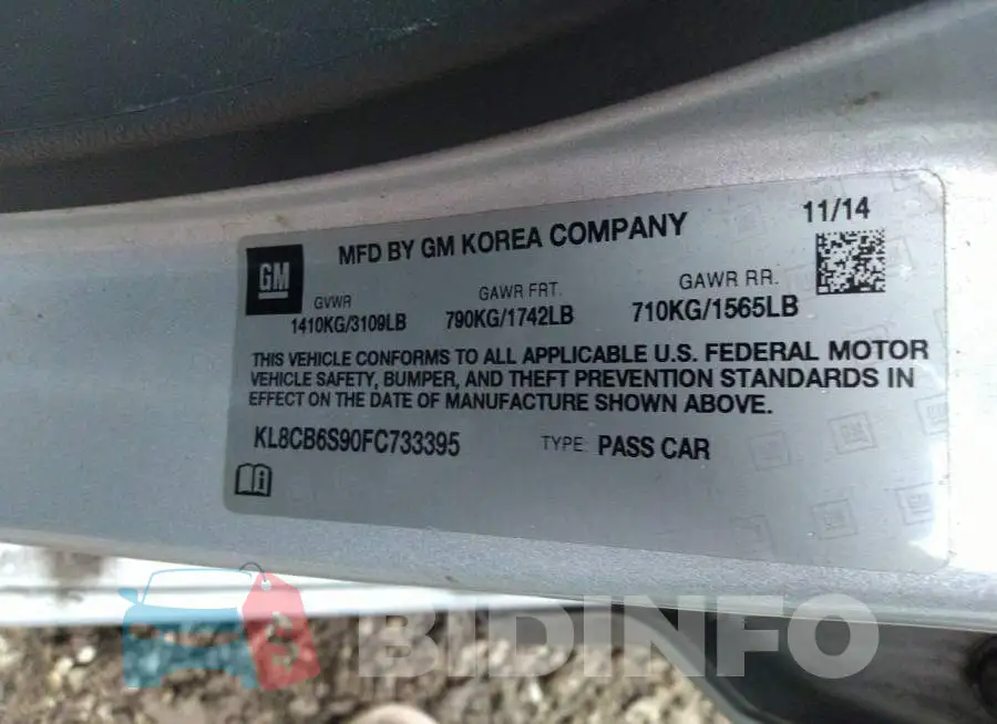 KL8CB6S90FC733395 Photo# 9