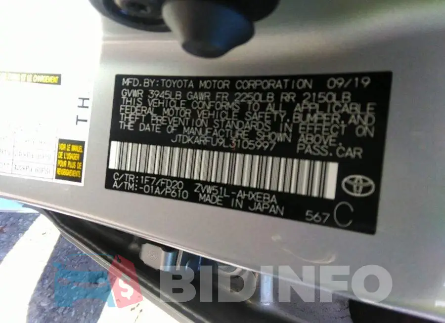 JTDKARFU9L3105997 Photo# 9