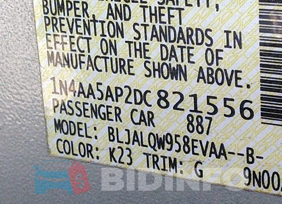 1N4AA5AP2DC821556 Photo# 9