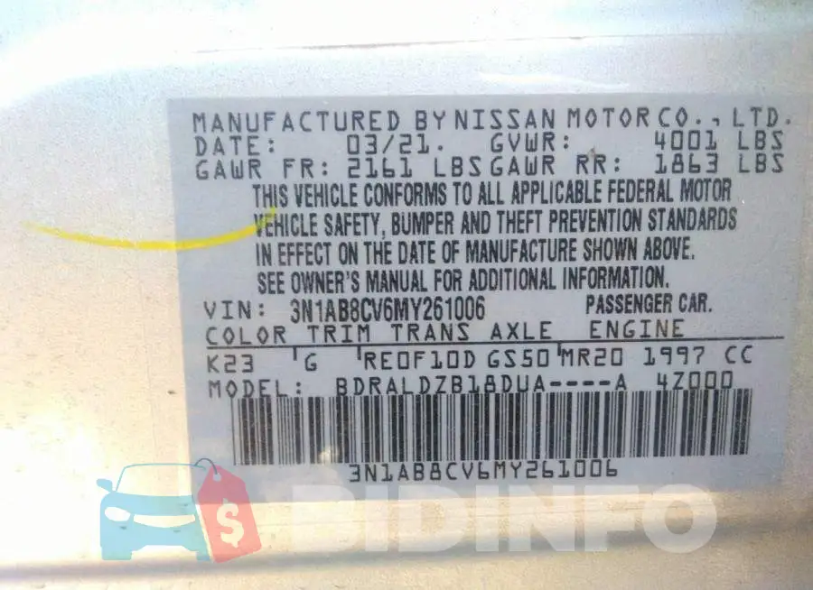 3N1AB8CV6MY261006 Photo# 9
