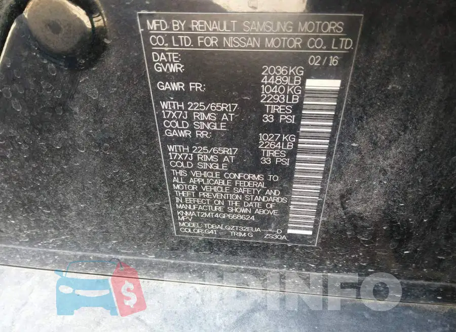 KNMAT2MT4GP668624 Photo# 9