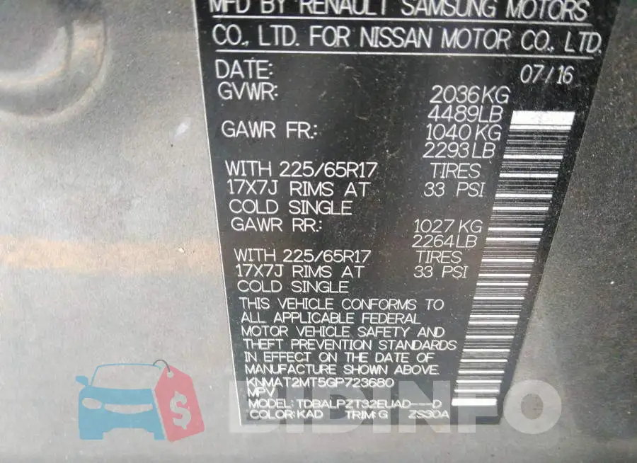 KNMAT2MT5GP723680 Photo# 9