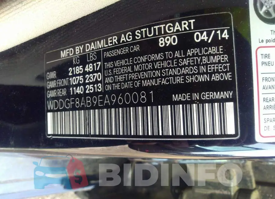 WDDGF8AB9EA960081 Photo# 9