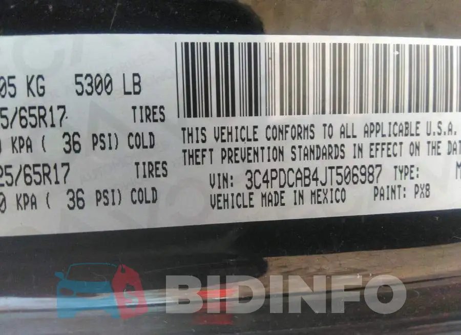 3C4PDCAB4JT506987 Photo# 9