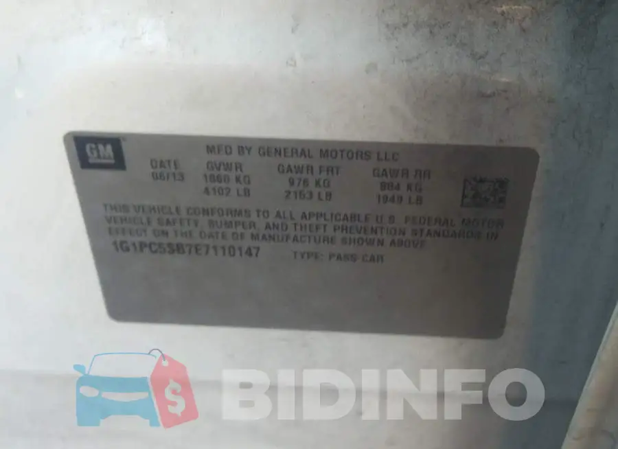 1G1PC5SB7E7110147 Photo# 9