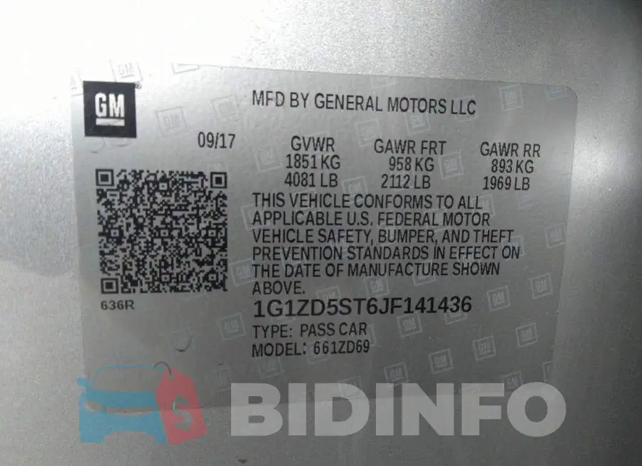 1G1ZD5ST6JF141436 Photo# 9