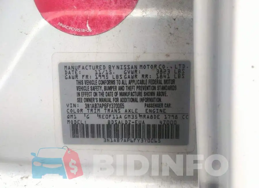 3N1AB7AP6FY370065 Photo# 9