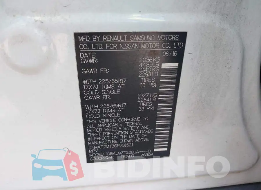 KNMAT2MT3GP731521 Photo# 9