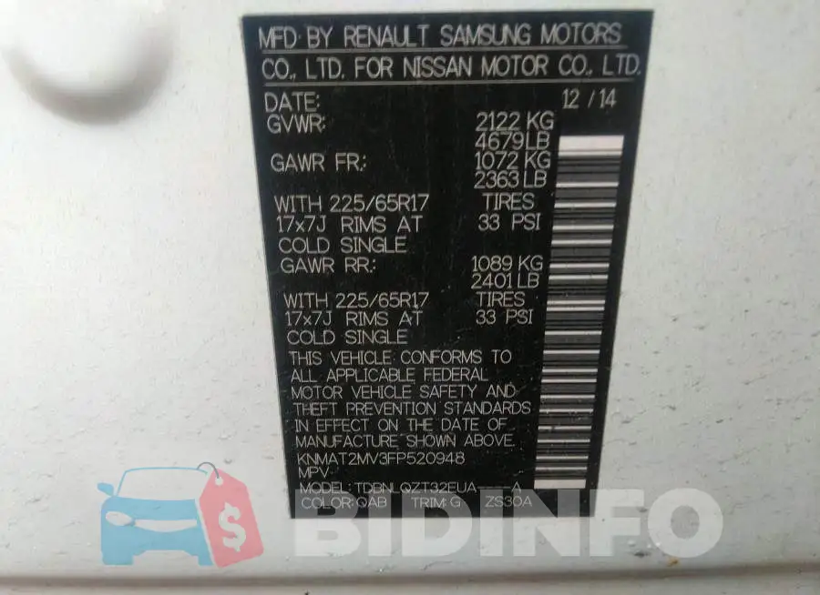 KNMAT2MV3FP520948 Photo# 9