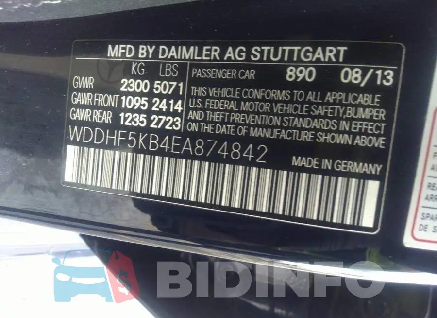 WDDHF5KB4EA874842 Photo# 9