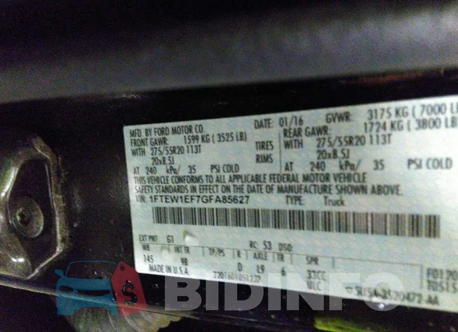 1FTEW1EF7GFA85627 Photo# 9