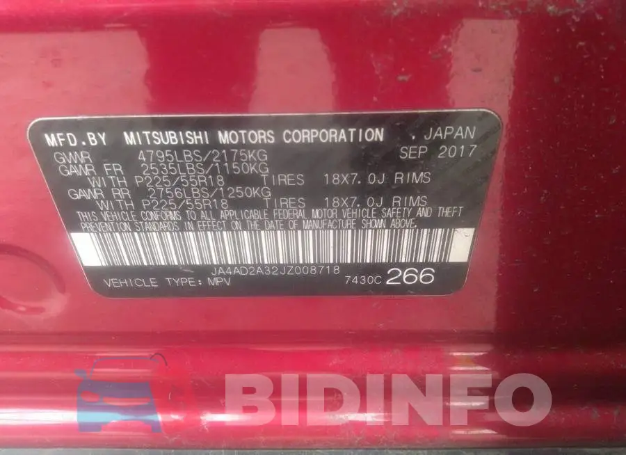 JA4AD2A32JZ008718 Photo# 9