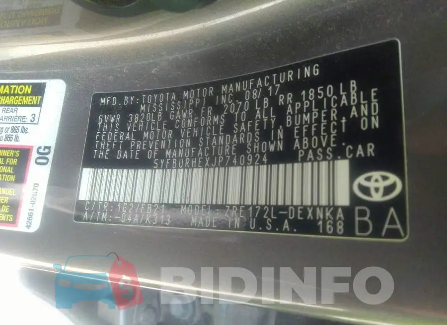 5YFBURHEXJP740924 Photo# 9