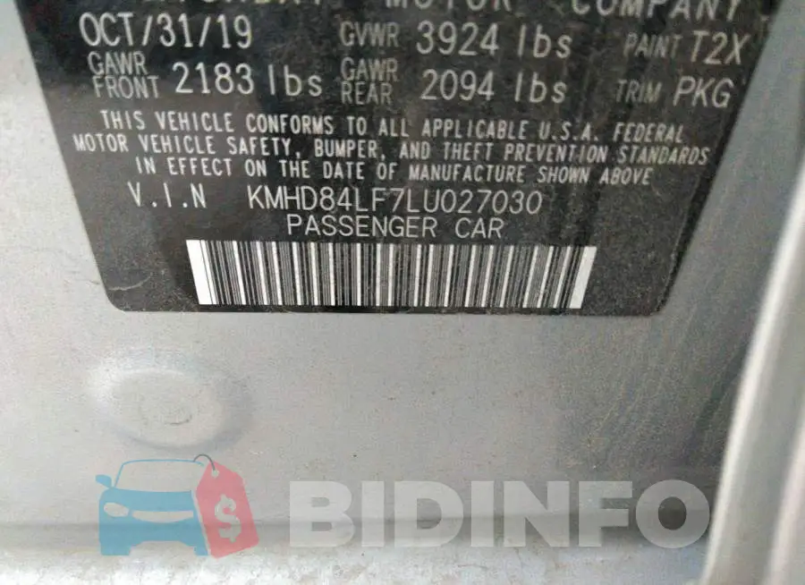 KMHD84LF7LU027030 Photo# 9