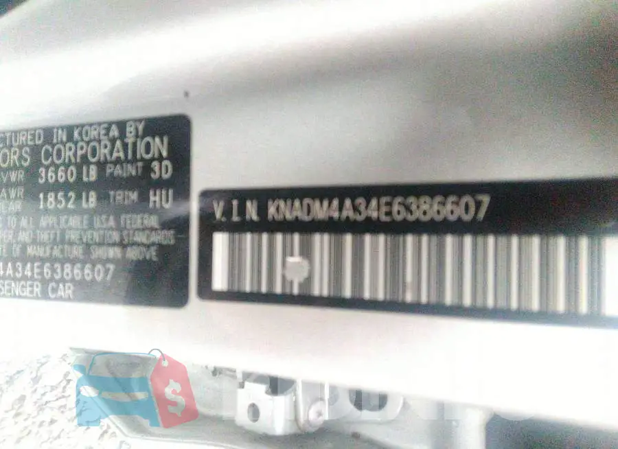 KNADM4A34E6386607 Photo# 9