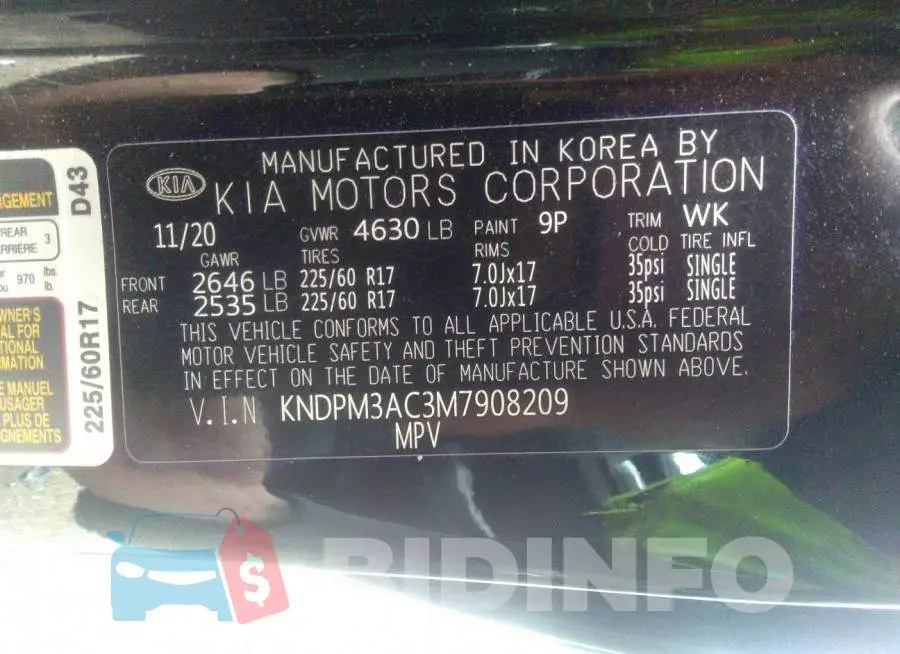 KNDPM3AC3M7908209 Photo# 9