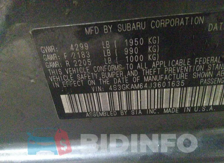4S3GKAM64J3601635 Photo# 9