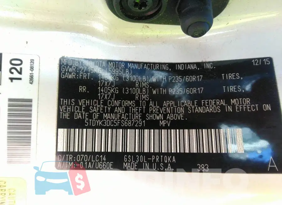 5TDYK3DC5FS687291 Photo# 9
