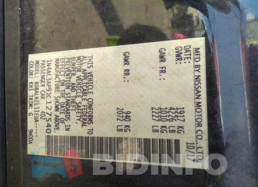 1N4AL3AP9JC127540 Photo# 9