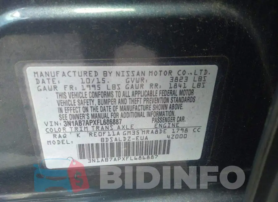 3N1AB7APXFL686887 Photo# 9