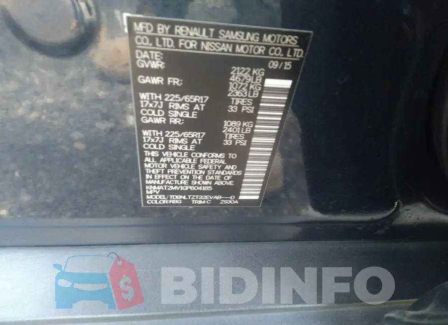 KNMAT2MV1GP604185 Photo# 9