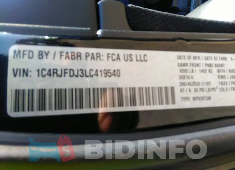 1C4RJFDJ3LC419540 Photo# 9