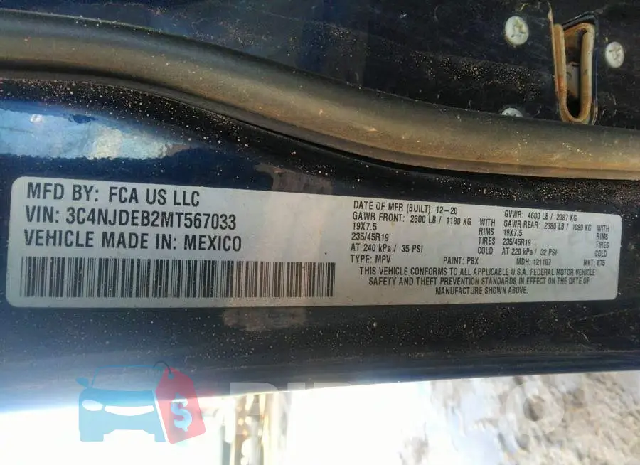3C4NJDEB2MT567033 Photo# 9