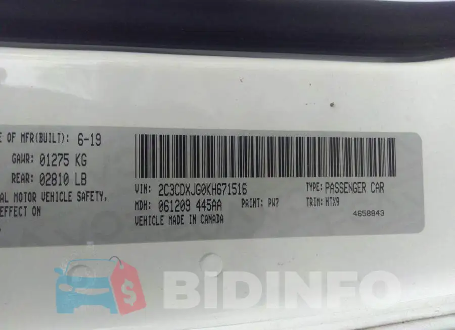 2C3CDXJG0KH671516 Photo# 9