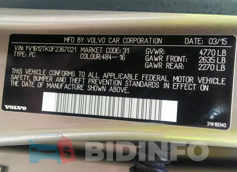 YV1612TK0F2367021 Photo# 9