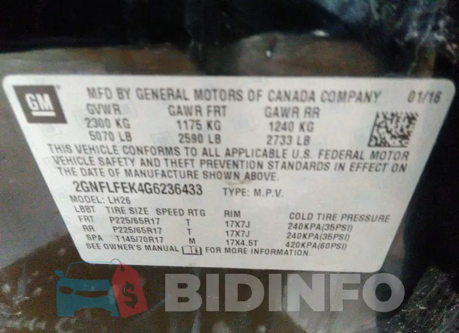 2GNFLFEK4G6236433 Photo# 9