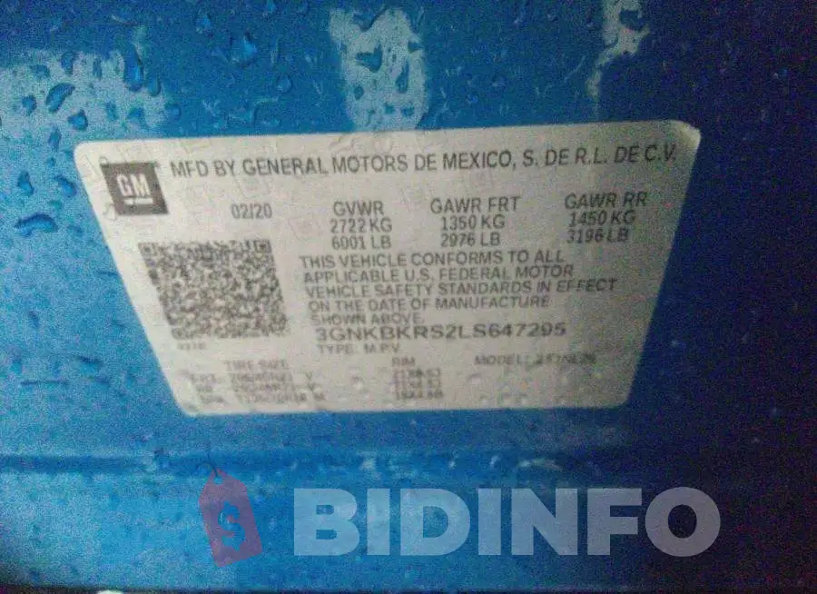 3GNKBKRS2LS647295 Photo# 9