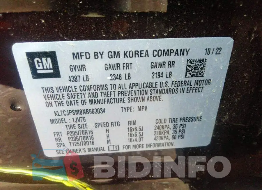 KL7CJPSM8NB563034 Photo# 9