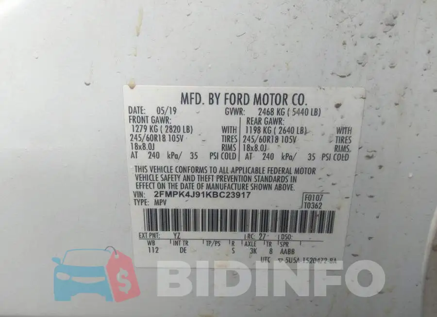 2FMPK4J91KBC23917 Photo# 9