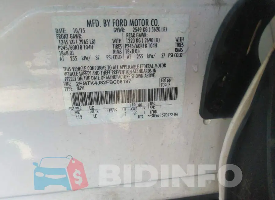 2FMTK4J82FBC06197 Photo# 9