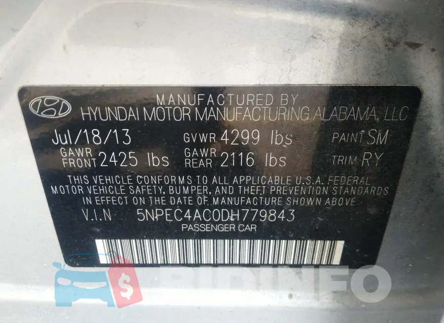5NPEC4AC0DH779843 Photo# 9