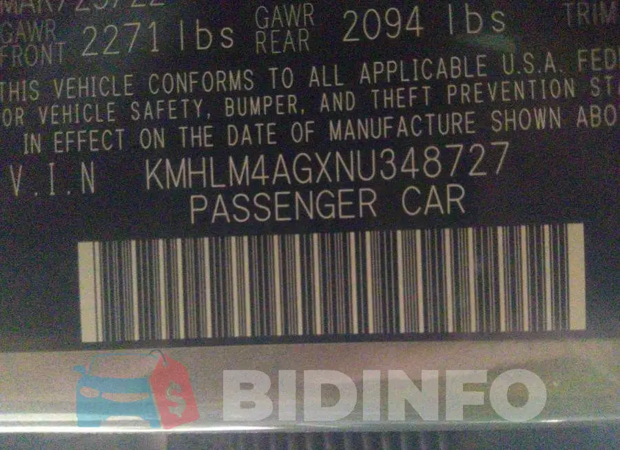 KMHLM4AGXNU348727 Photo# 9
