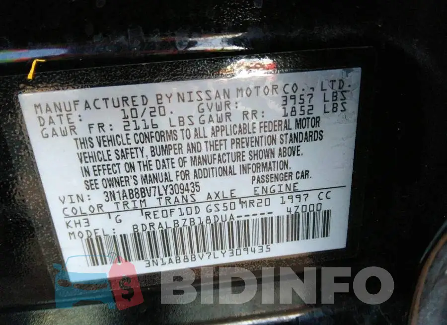 3N1AB8BV7LY309435 Photo# 9